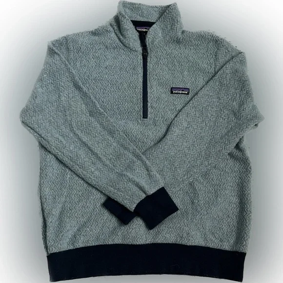 Patagonia Woolyester Zip Up Fleece Zip Top Pullover Size XL - Picture 2 of 8